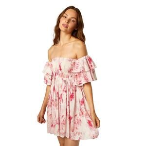MISA Los Angeles Dina Flutter Ruffle Mini Dress